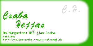 csaba hejjas business card